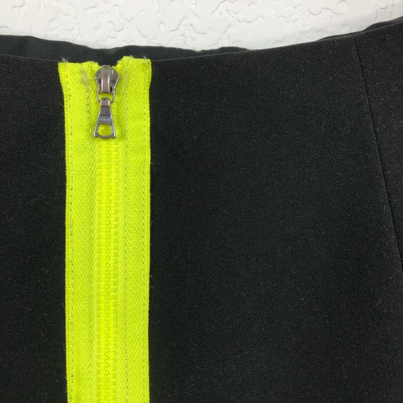 Nicole Miller Leather Neon Pop Zipper Mini A Line - Picture 3 of 4
